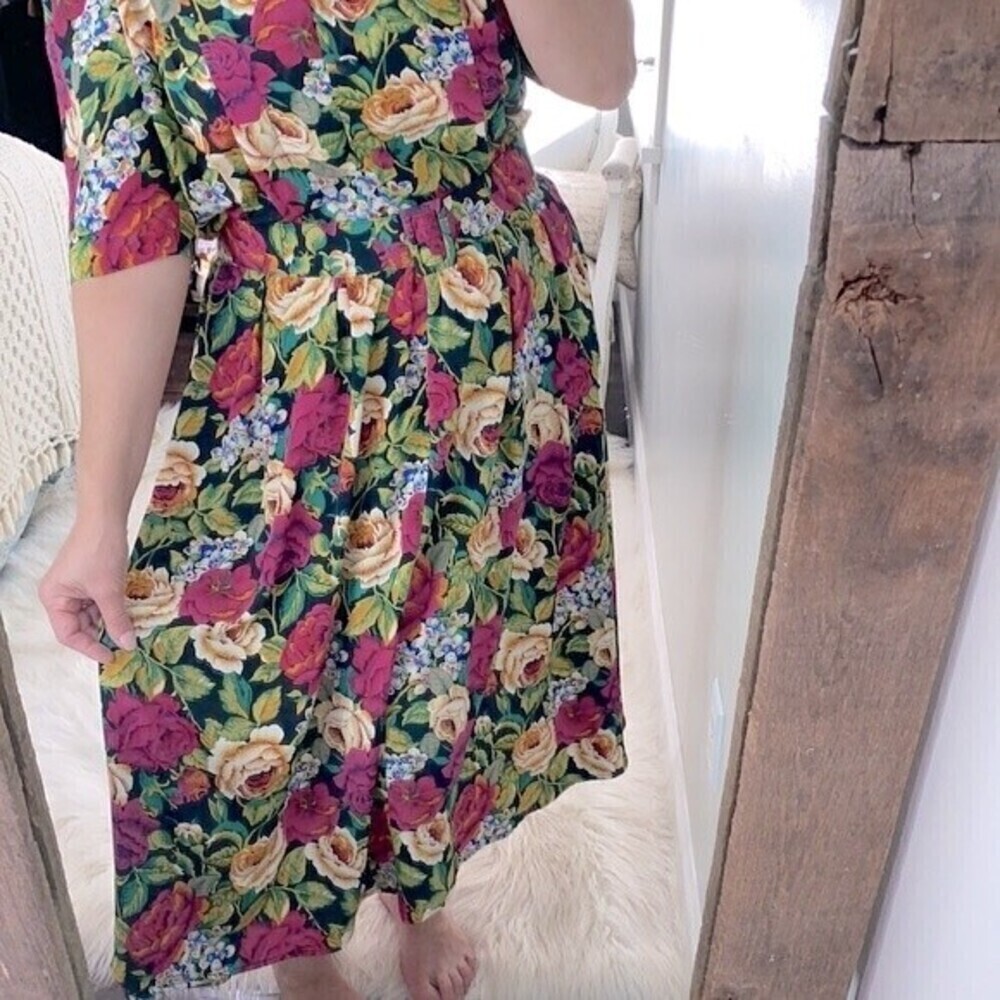 Vintage floral maxi dress size 12 - Picture 7 of 10